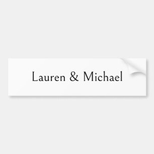 Bruiloft Elegant Minimalistische Kalligrafie Zwart Bumpersticker