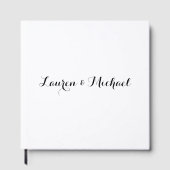 Bruiloft Elegant Minimalistische Kalligrafie Zwart Gastenboek (Voorkant)