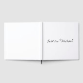 Bruiloft Elegant Minimalistische Kalligrafie Zwart Gastenboek (Volledig)