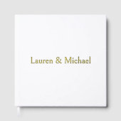 Bruiloft Elegant Minimalistische Kalligrafie Zwart Gastenboek (Voorkant)