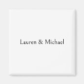 Bruiloft Elegant Minimalistische Kalligrafie Zwart Magneet (Voorkant)