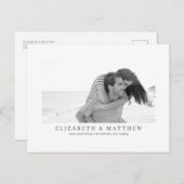 bruiloft | Elegant Modern Custom Photo Briefkaart (Voorkant / Achterkant)