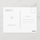 bruiloft | Elegant Modern Custom Photo Briefkaart (Achterkant)