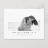 bruiloft | Elegant Modern Custom Photo Briefkaart (Voorkant)