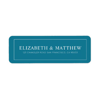 bruiloft | Elegant modern Custom Return-adres Etiket