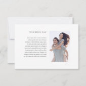 Bruiloft | Elegant Modern Custom Two-foto Bedankkaart (Achterkant)