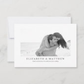 Bruiloft | Elegant Modern Custom Two-foto Bedankkaart (Voorkant)