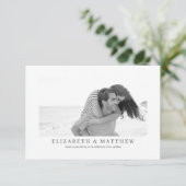 Bruiloft | Elegant Modern Custom Two-foto Bedankkaart (Staand voorkant)