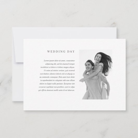 Bruiloft | Elegant Modern Custom Two-foto Bedankkaart (Achterkant)