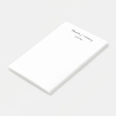 Bruiloft Elegant Script Creatief Zwart Wit Post-it® Notes (Schuin)