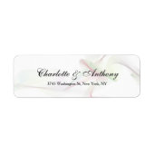 Bruiloft Elegant Script Creatieve Abstracte Curven Etiket (Voorkant)