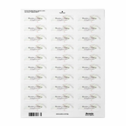 Bruiloft Elegant Script Creatieve Abstracte Curven Etiket (Full Sheet)