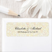 Bruiloft Elegant Script Creative Stone Design Etiket (Insitu)