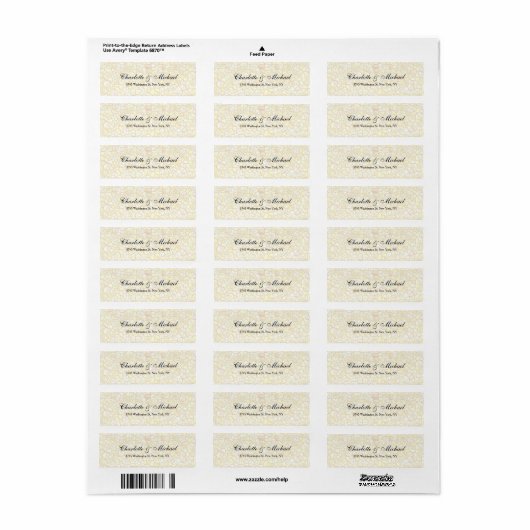 Bruiloft Elegant Script Creative Stone Design Etiket (Full Sheet)