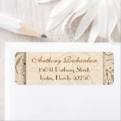 Bruiloft Elegante Bloemen adresetiketten Etiket (Insitu)