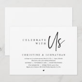 Bruiloft Elopement Feest, Vier met ons uitnodiging (Voorkant / Achterkant)