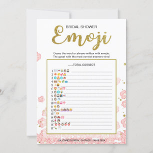 Bruiloft Emoji Woordenboek Spel Goud Roze