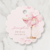 Bruiloft en bubbels roze favorietlabels bedankjes labels (Voorkant)