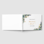 Bruiloft eucalyptus groen lavendel gastenboek (Volledig)