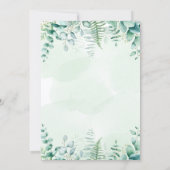 Bruiloft eucalyptus groen varens bos kaart (Achterkant)