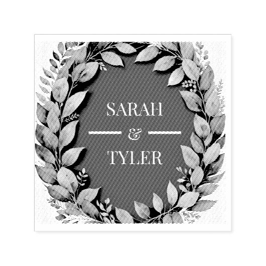 BRUILOFT EUCALYPTUS KRANS STICKER  ZELFINKTENDE STEMPEL (Design)