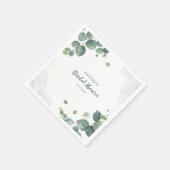 Bruiloft Eucalyptus Script Waterverf Servet (Hoek)