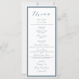 Bruiloft / Evenement Classy en Modern Menu Kaart