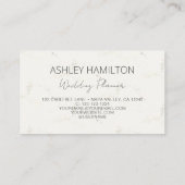 Bruiloft Evenement Planner Visitekaartje (Achterkant)