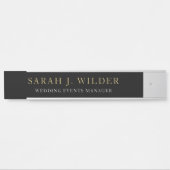 Bruiloft Evenementen Manager Kantoor Deurbord Deurbordje (Voorkant)