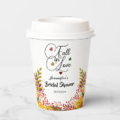 Bruiloft 'Fall in Love' Bruidssalon  Papieren Bekers (Achterkant)