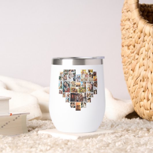 Bruiloft Familie Jubileum Hart Foto Collage (Woonkamer)