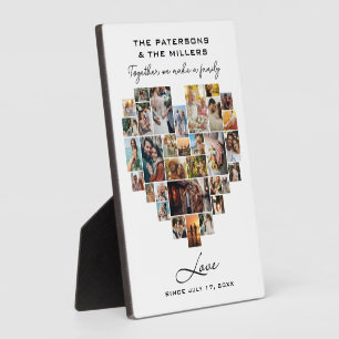 Bruiloft Familie Jubileum Hart Foto Collage Fotoplaat