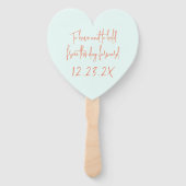 Bruiloft Fan hebben en houden Gezegde Handwaaier (Achterkant)