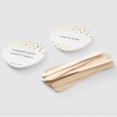 BRUILOFT FAN modern stijlvol chique gouden confett Handwaaier (Niet-gemonteerd)