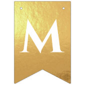Bruiloft Faux Gold Mr & Mrs Custom Name 7 Letters Vlaggetjes (Tweede vlag)