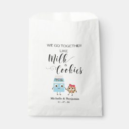 Bruiloft Favor Bag - We gaan samen Cookies & Milk Bedankzakje