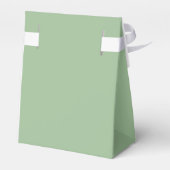 Bruiloft Favor Box Classy Sage Groen Monogram Bedankdoosjes (Achterkant)