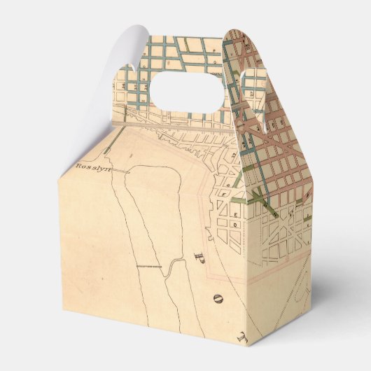 Bruiloft Favor Box met  Washington DC Kaart Bedankdoosjes (Achterkant)