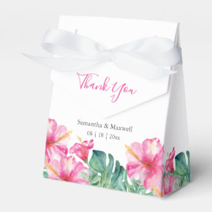 Bruiloft Favor Dozen Waterverf Bloemen Palmbladere Bedankdoosjes