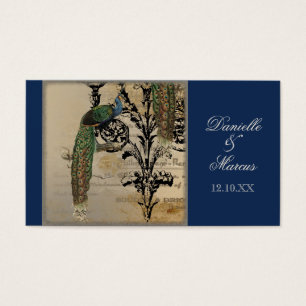Bruiloft Favor Gift Label Kaarten - Peacock 6 Visitekaartje