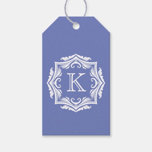 Bruiloft Favor Gift Labels Monogrammed Custom Colo Cadeaulabel (Voorkant)