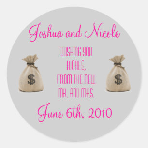 Bruiloft Favor Labels! Ronde Sticker