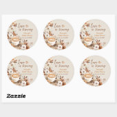 Bruiloft favor met 'Liefde is aan het brouwen' Ronde Sticker (Vel)