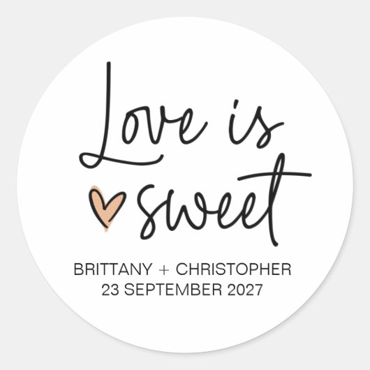 Bruiloft Favor Sticker Receptie Gunsten voor gaste (Voorkant)