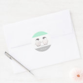 Bruiloft Favor Sticker Schattige Pinguïn Bruiloft (Envelop)