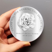 Bruiloft Feest 16e Dank Roze Grijs Zilver Ronde Sticker