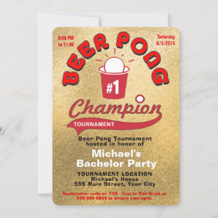 Bruiloft Feest Beer Pong Kaart