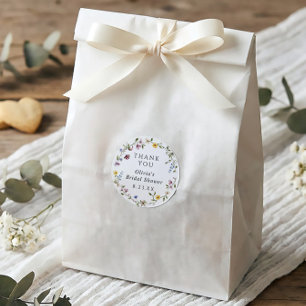 Bruiloft Feest Bloemen Wilde Bloem Bloei Favoriet Ronde Sticker