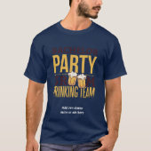 Bruiloft Feest Bruidegom Drinkende Team Grappige H T-shirt (Voorkant)