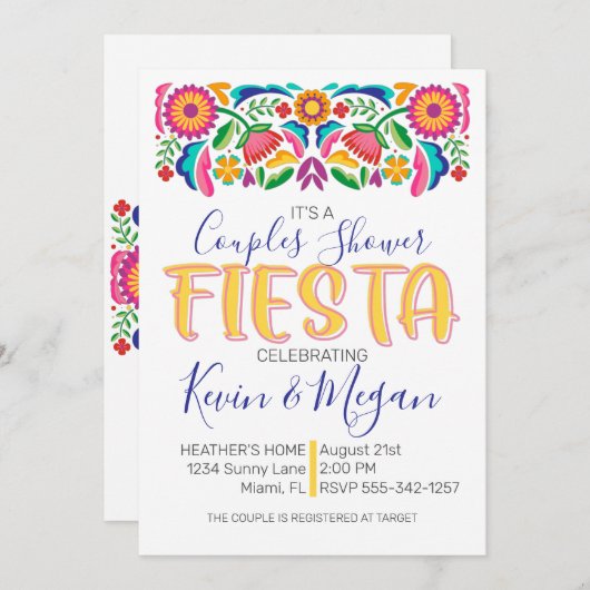 Bruiloft Feest Bruidsparen Shower Feestelijke Vier Kaart (Voorkant / Achterkant)